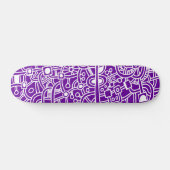 Skateboard Metropolis III - Blanc sur violet (Horz)