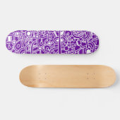 Skateboard Metropolis III - Blanc sur violet (Horz)