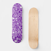 Skateboard Metropolis III - Blanc sur violet (Recto)