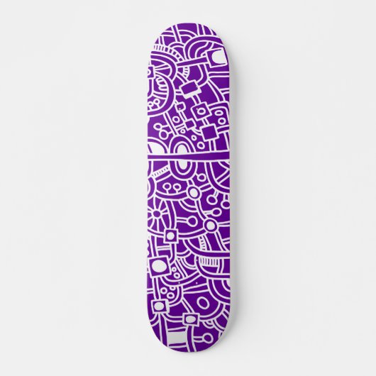 Skateboard Metropolis III - Blanc sur violet (Devant)