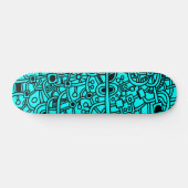 Skateboard Metropolis III - Noir sur Cyan (Horz)