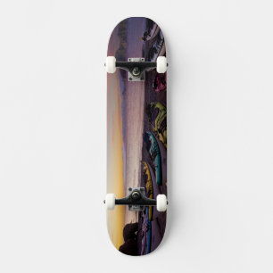 Skateboard Mexique, Basse-Californie, mer de Cortez. Kayaks d