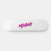 Skateboard Miami Neon Couleurs Nouveau Style Rétro Minimalism (Horz)