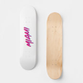 Skateboard Miami Neon Couleurs Nouveau Style Rétro Minimalism (Recto)