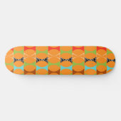 Skateboard Mid Century Modern Orange Motif Skate (Horz)
