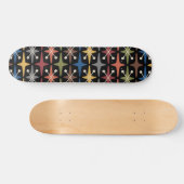 Skateboard Mid Century Modern Starburst Pattern (Horz)