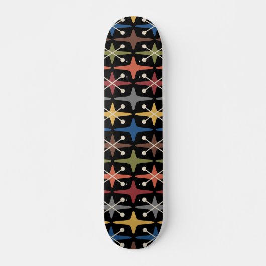 Skateboard Mid Century Modern Starburst Pattern (Devant)