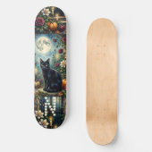 Skateboard Midnight Moon Black Cat Botanicals Monogramme Myst (Recto)