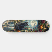 Skateboard Midnight Moon Black Cat Botanicals Monogramme Myst (Horz)