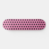 Skateboard Mignon Chic Points Rose et Noir (Horz)