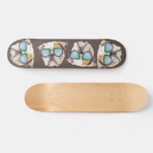 Skateboard Mignon chien anglais avec lunettes de soleil, Gros (Horz)