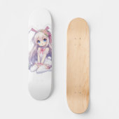 Skateboard mignon, lapin anime Pâques (Recto)