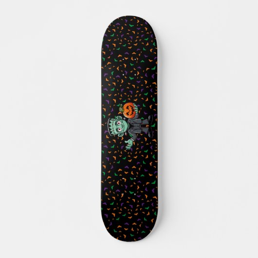 Skateboard Mignon, monstre du dessin animé Frankenstein (Devant)