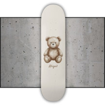 Mignon Ours en Peluche Brun et Nom