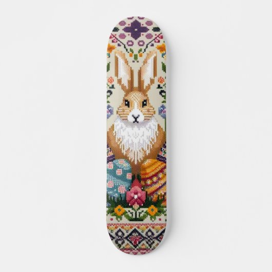 Skateboard Mignonne/Colorée Printemps/Pâques (Devant)