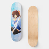 Skateboard mignonne fille anime (Recto)