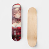 Skateboard mignonne fille de Noël anime (Recto)