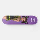 Skateboard Mignonne, Mais Sassy Anime Kawaii Girl Avec Attitu (Horz)