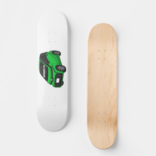 Skateboard Mignonne micro-voiture verte (Recto)