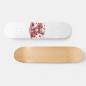 Skateboard Mignonne Valentine's Day Teddy Bear (Horz)
