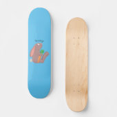 Skateboard Mignons lapin lapin lapin assis avec dessin de car (Recto)
