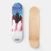 Skateboard *~* Militaire CACTUS Rouge Blanc Bleu (Recto)