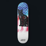 Skateboard *~* Militaire COSMIC CAT Rouge Blanc Bleu<br><div class="desc">*Énergétiquement Amélioré / imprime la silhouette COSMIC CAT sur le drapeau américain * Drapeau américain patriotique avec une silhouette COSMIC CAT. . Ce design présente le drapeau américain des États-Unis, également connu sous le nom de Vieux Gloire et Étoiles et rayures. Ce motif Watercolor American Flag comprend les couleurs Red...</div>