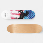 Skateboard *~* Militaire COSMIC CHEVAL Rouge Blanc Bleu Drape (Horz)
