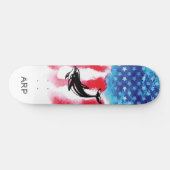 Skateboard *~* Militaire Vet DOPHIN Rouge Blanc Bleu Drapeau (Horz)