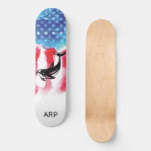 Skateboard *~* Militaire Vet DOPHIN Rouge Blanc Bleu Drapeau (Recto)