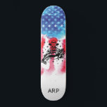 Skateboard *~* Militaire Vet FISHERMAN Rouge Blanc Bleu Drape<br><div class="desc">* Silhouette de l'homme de PÊCHEURS de PÊCHE améliorée et imprégnée d'énergie sur le drapeau américain * Drapeau américain patriotique avec FISHERMEN FISHERMAN FISHERMAN MAN silhouette. . Ce design présente le drapeau américain des États-Unis, également connu sous le nom de Vieux Gloire et Étoiles et rayures. Ce motif Watercolor American...</div>