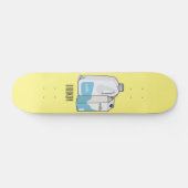Skateboard Milk cartoon illustration (Horz)