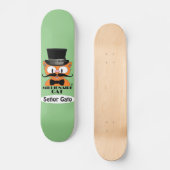 Skateboard Millionnaire Caricature Mustache Chat Señor Gato (Recto)
