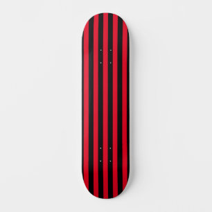 Skateboard Minimal moderne rouge et noir rayé