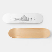 Skateboard Minimalist Los Angeles Skyline Illustration (Horz)