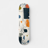 Skateboard Minimaliste Abstrait - Géométrique Tons Terre (Devant)