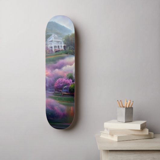 Skateboard Misty Wisteria House on the Hill (Art mural)