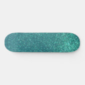 Skateboard Mitter Chic Elegant Teal Blue Sparkly (Horz)