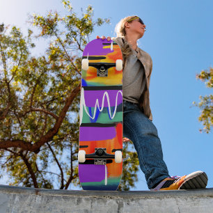Skateboard Mode Cool tendance Abstrait coloré