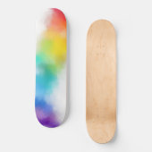 Skateboard Modèle blanc personnalisé bleu bleu rose bleu vert (Recto)