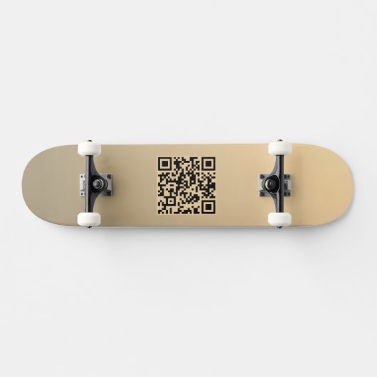 Skateboard Modèle de code QR immédiatement modifiable | Or Fa (Horz)
