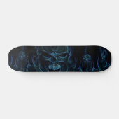 Skateboard Modèle de crâne à flamme bleue (Horz)