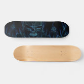 Skateboard Modèle de crâne à flamme bleue (Horz)