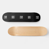 Skateboard Modèle de logo moderne unique | Noir (Horz)