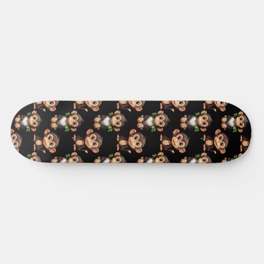Skateboard Modèle de singe noir  (Horz)