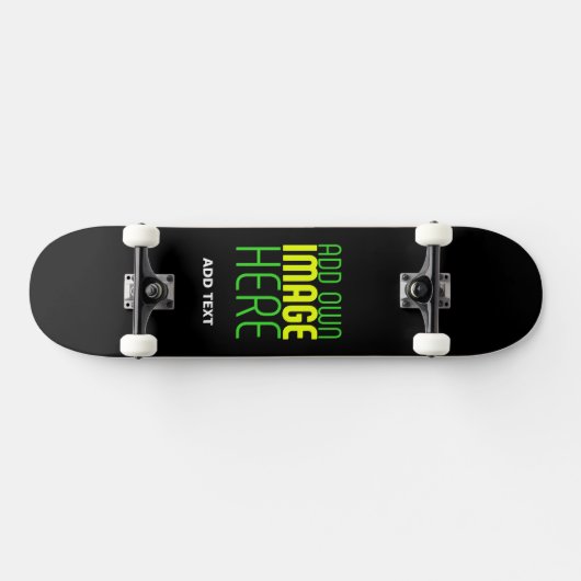 SKATEBOARD MODÈLE DE TEXTE D'IMAGE NOIRE SIMPLE ET MODERNE (Horz)