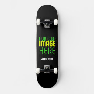 SKATEBOARD MODÈLE DE TEXTE D'IMAGE NOIRE SIMPLE ET MODERNE