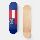 Skateboard Modèle du drapeau de l'État de Géorgie (Recto)