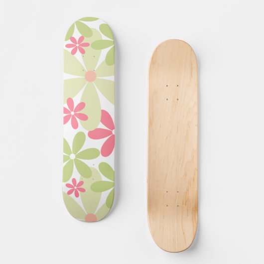 Skateboard Modèle floral cool (Recto)