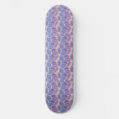 Skateboard Modèle floral géométrique vibrant (Recto)
